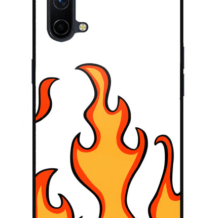 Fired Up – White Oneplus Nord CE 5G Glass Case