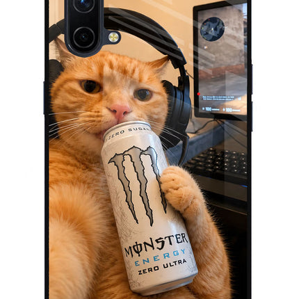 Gamer Cat Energy Oneplus Nord CE 5G Glass Case