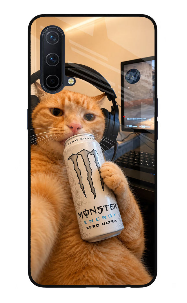 Gamer Cat Energy Oneplus Nord CE 5G Glass Case