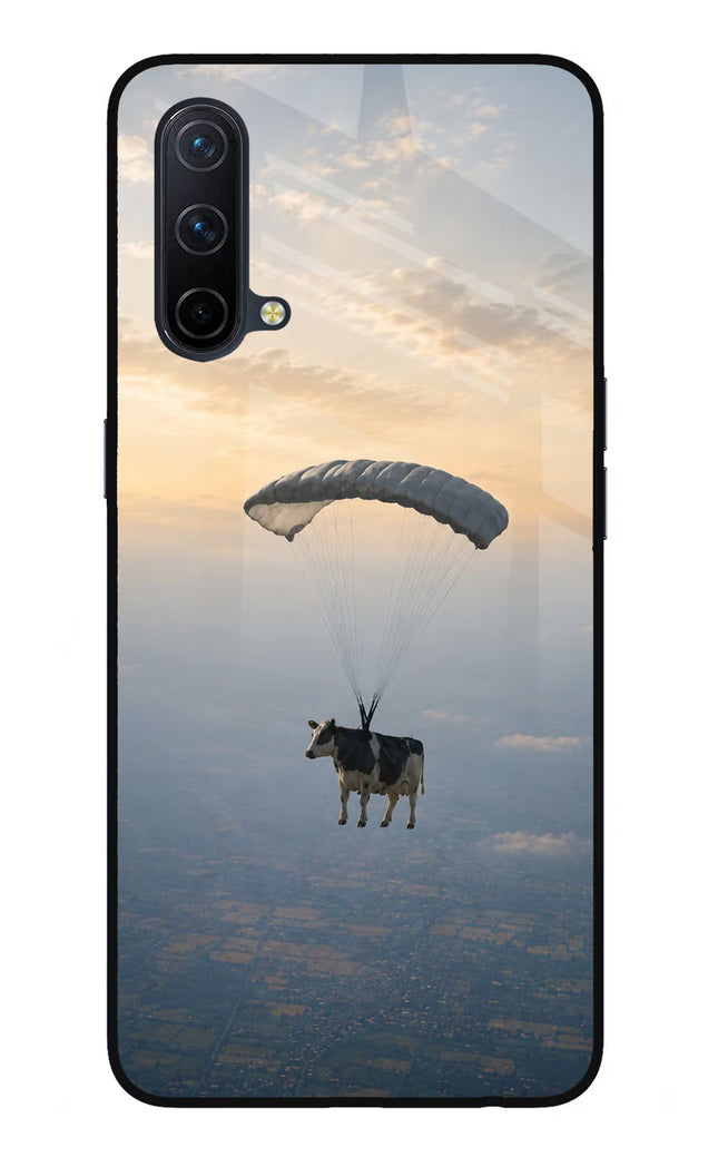 Skydiving Cow Oneplus Nord CE 5G Glass Case