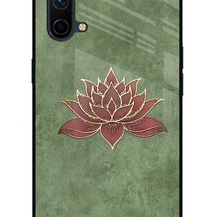 Lotus Grace Oneplus Nord CE 5G Glass Case Back Cover by Casekaro