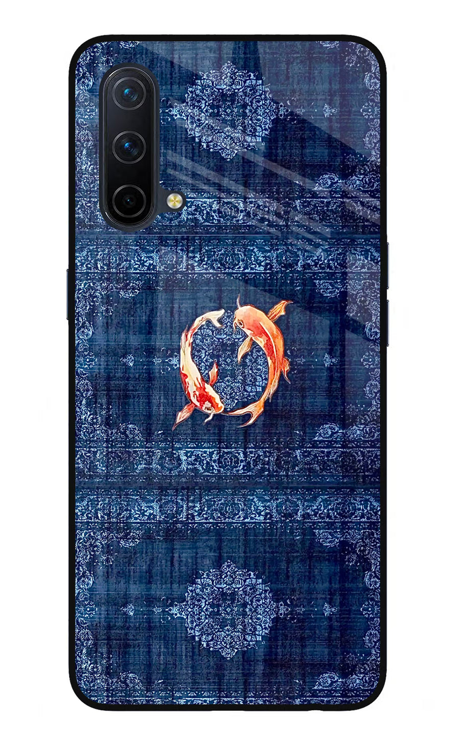 Koi Blue Oneplus Nord CE 5G Back Cover, Glass case