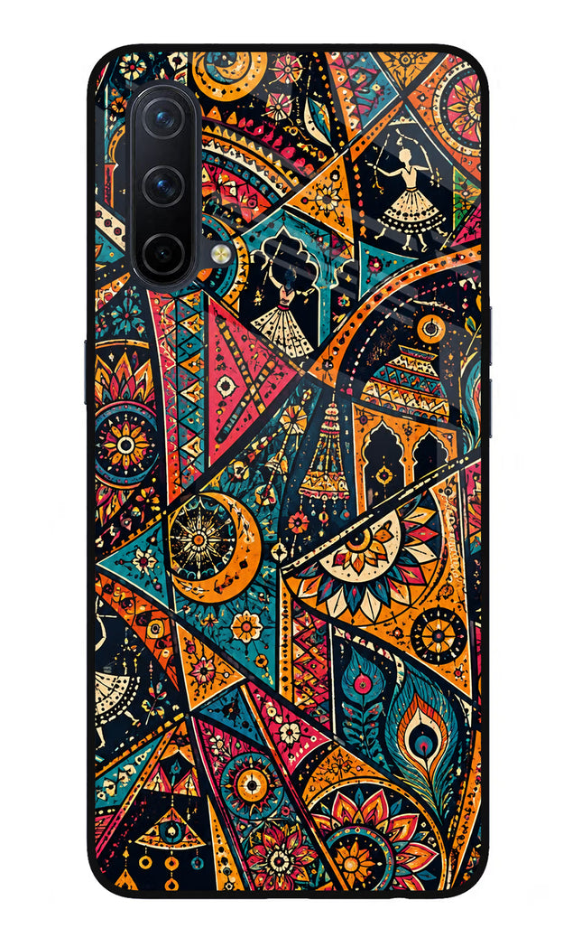 Folk Print Oneplus Nord CE 5G Glass Case