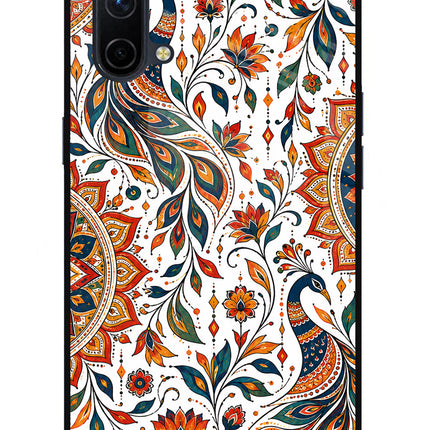 White Mayura Oneplus Nord CE 5G Glass Case