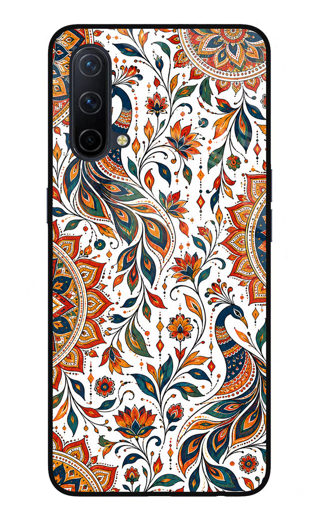 White Mayura Oneplus Nord CE 5G Glass Case