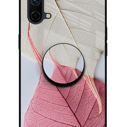 White Pink Leaf Oneplus Nord CE 5G Pop Case by Casekaro