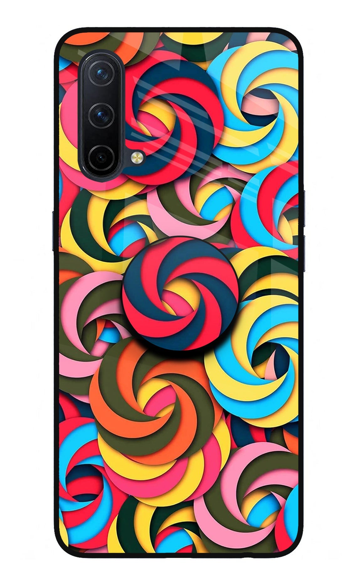 Spiral Pattern Oneplus Nord CE 5G Glass Case