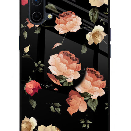 Flowers Oneplus Nord CE 5G Glass Case
