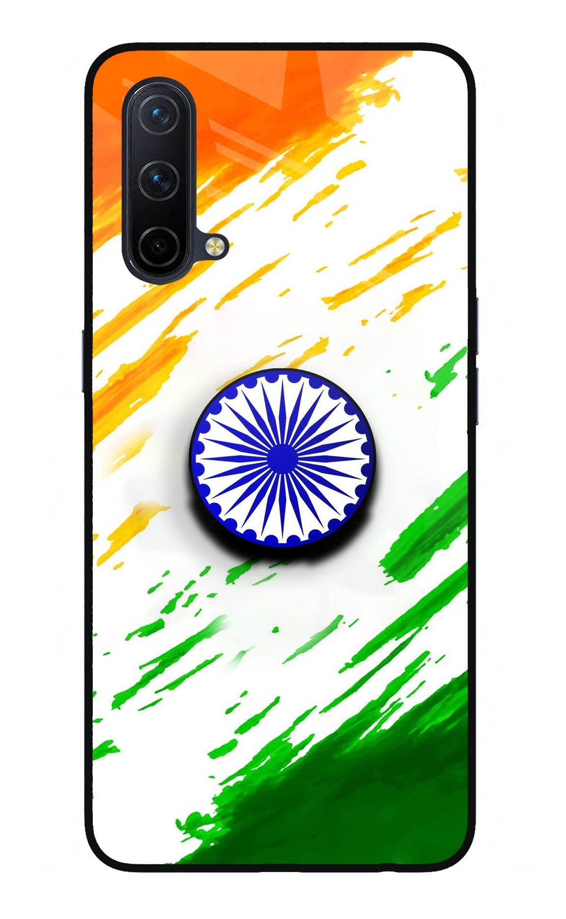 Indian Flag Ashoka Chakra Oneplus Nord CE 5G Glass Case