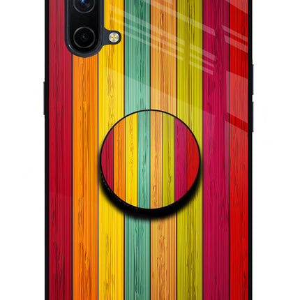 Multicolor Wooden Oneplus Nord CE 5G Pop Case by Casekaro