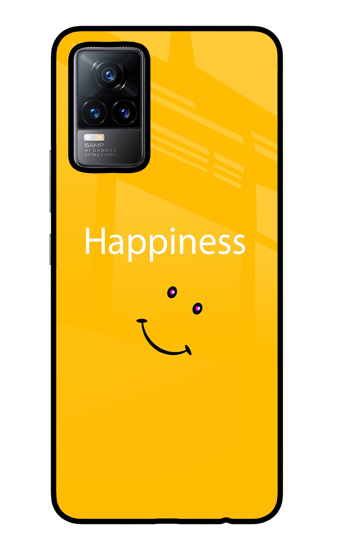 Happiness With Smiley Vivo Y73/V21E 4G Glass Case