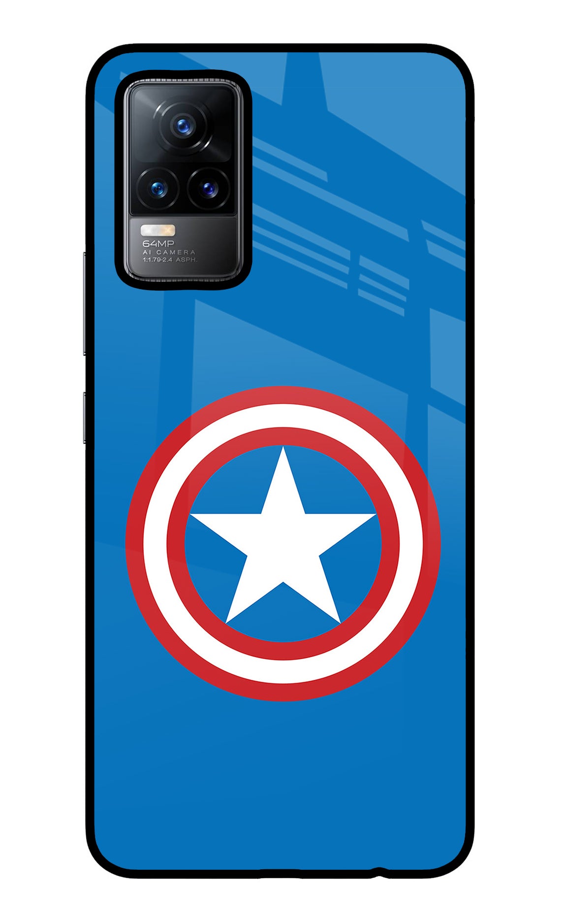 Captain America Logo Vivo Y73/V21E 4G Back Cover