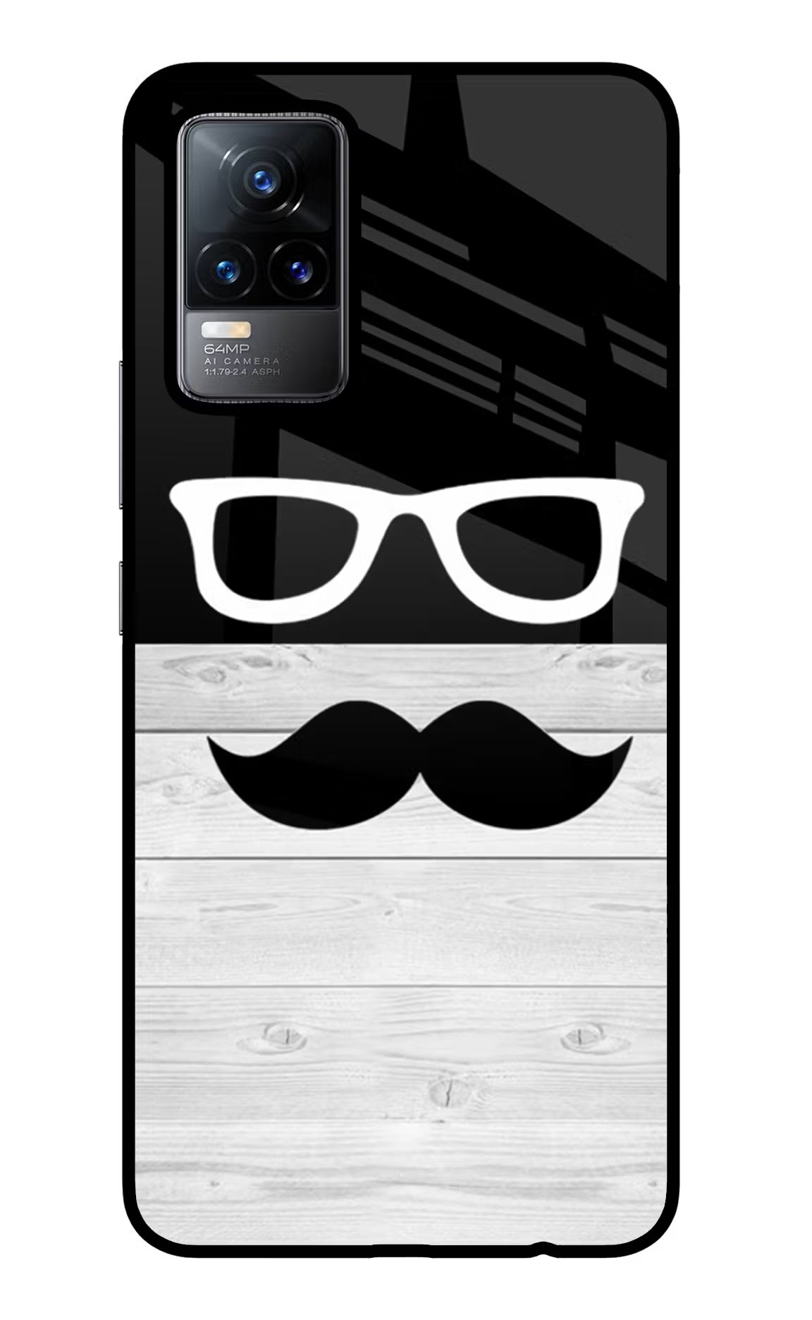 Mustache Vivo Y73/V21E 4G Glass Case