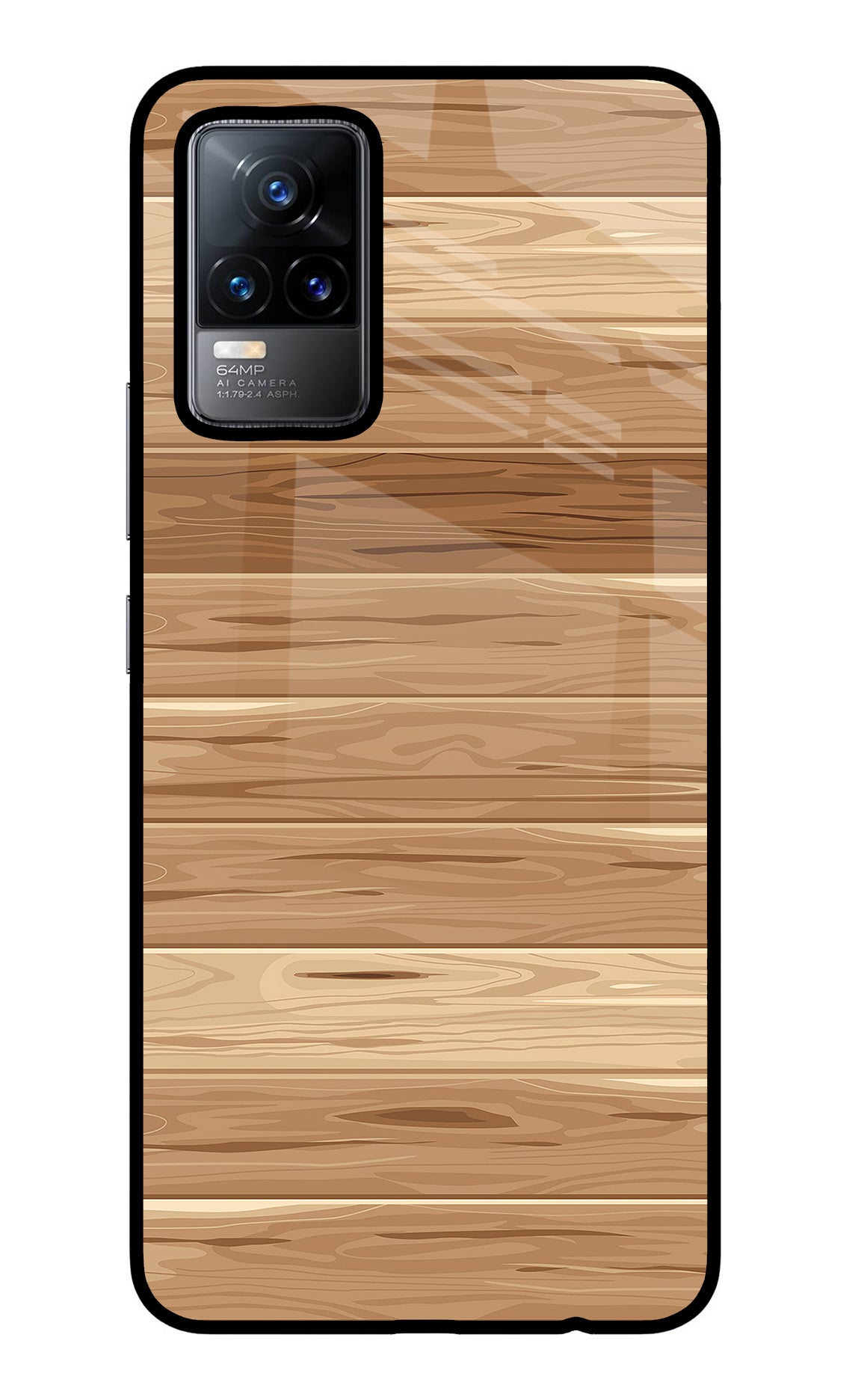 Wooden Vector Vivo Y73/V21E 4G Back Cover