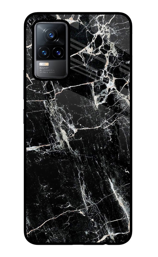 Black Marble Texture Vivo Y73/V21E 4G Glass Case