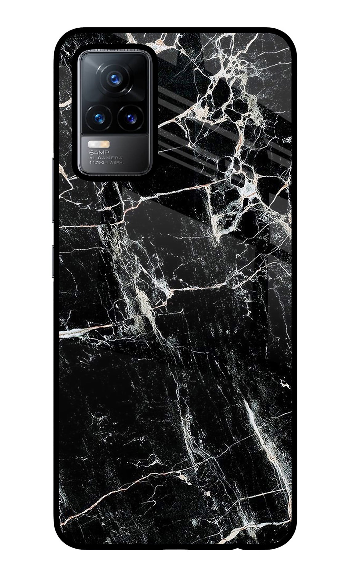 Black Marble Texture Vivo Y73/V21E 4G Back Cover