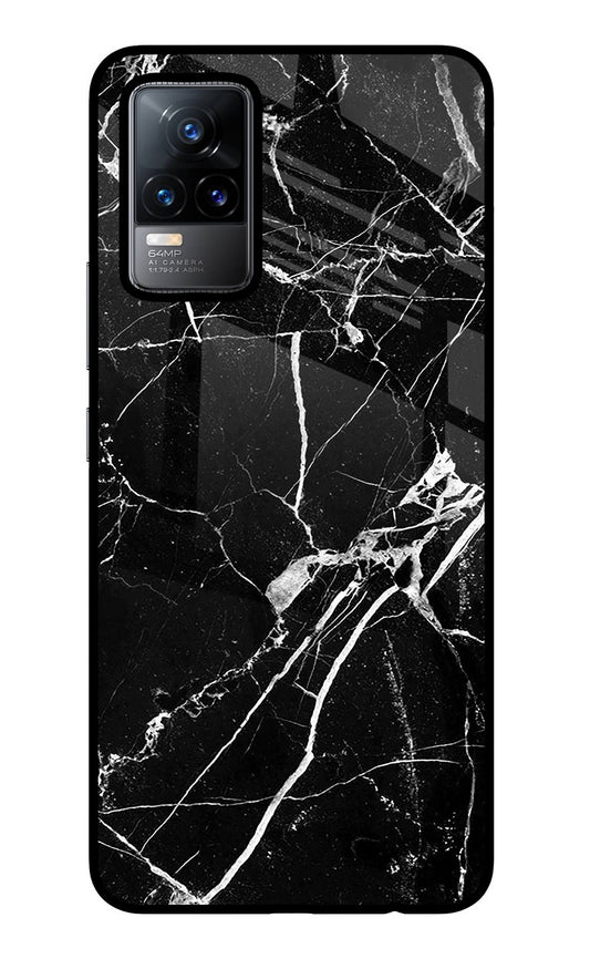 Black Marble Pattern Vivo Y73/V21E 4G Glass Case