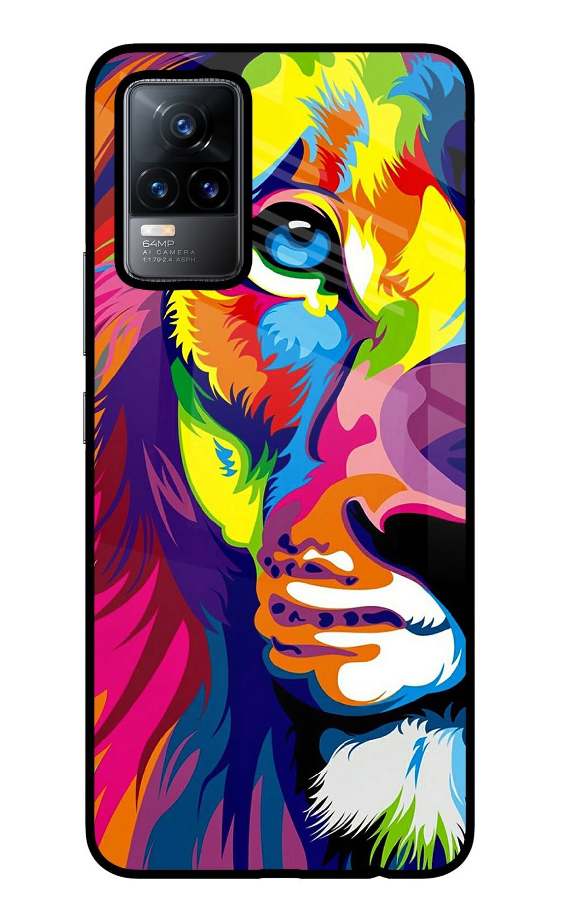 Lion Half Face Vivo Y73/V21E 4G Back Cover