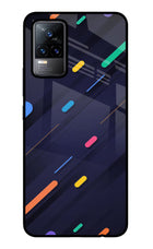 Abstract Design Vivo Y73/V21E 4G Glass Case Back Cover by Casekaro