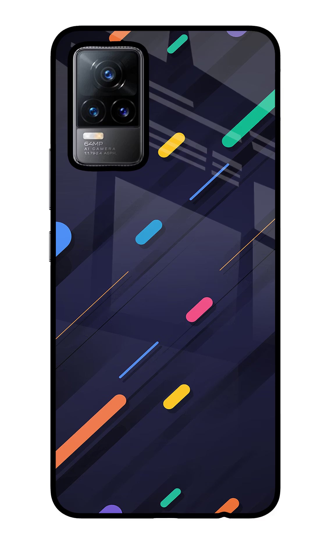 Abstract Design Vivo Y73/V21E 4G Glass Case Back Cover by Casekaro