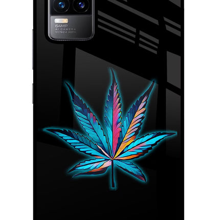 Weed Vivo Y73/V21E 4G Glass Case Back Cover by Casekaro