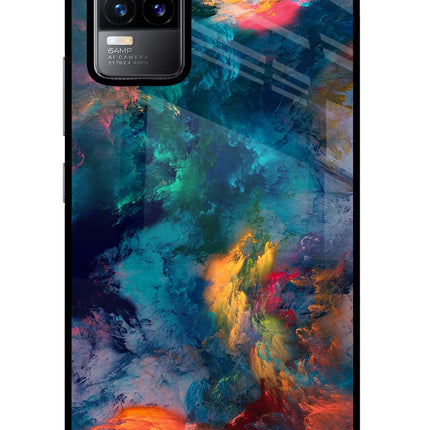 Artwork Paint Vivo Y73/V21E 4G Glass Case Back Cover by Casekaro