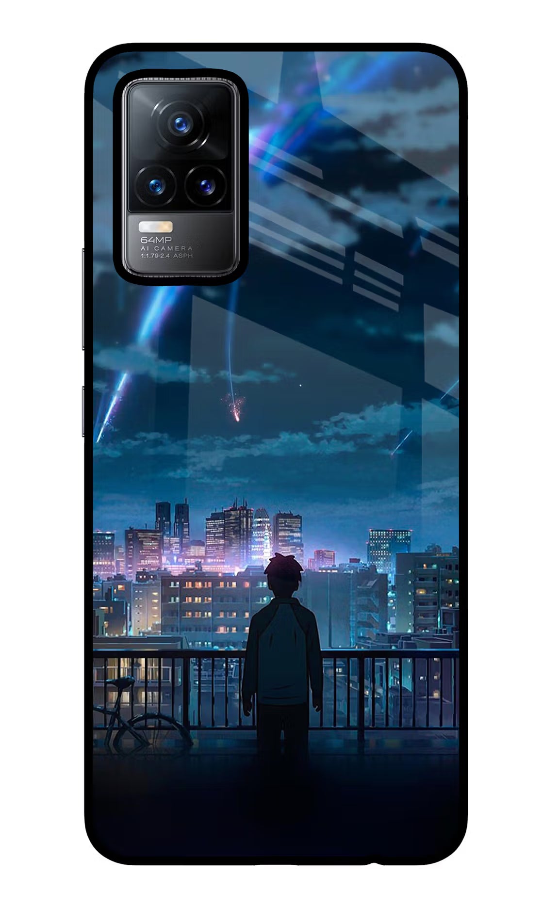 Anime Vivo Y73/V21E 4G Glass Case Back Cover by Casekaro