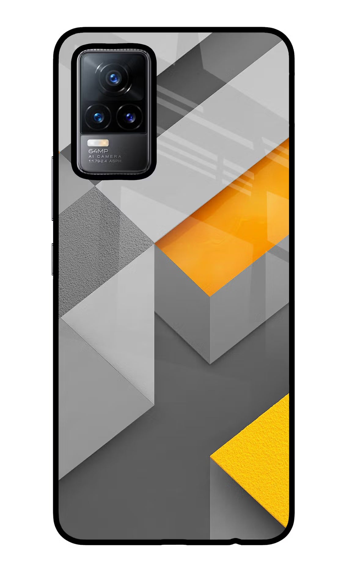 Abstract Vivo Y73/V21E 4G Glass Case Back Cover by Casekaro