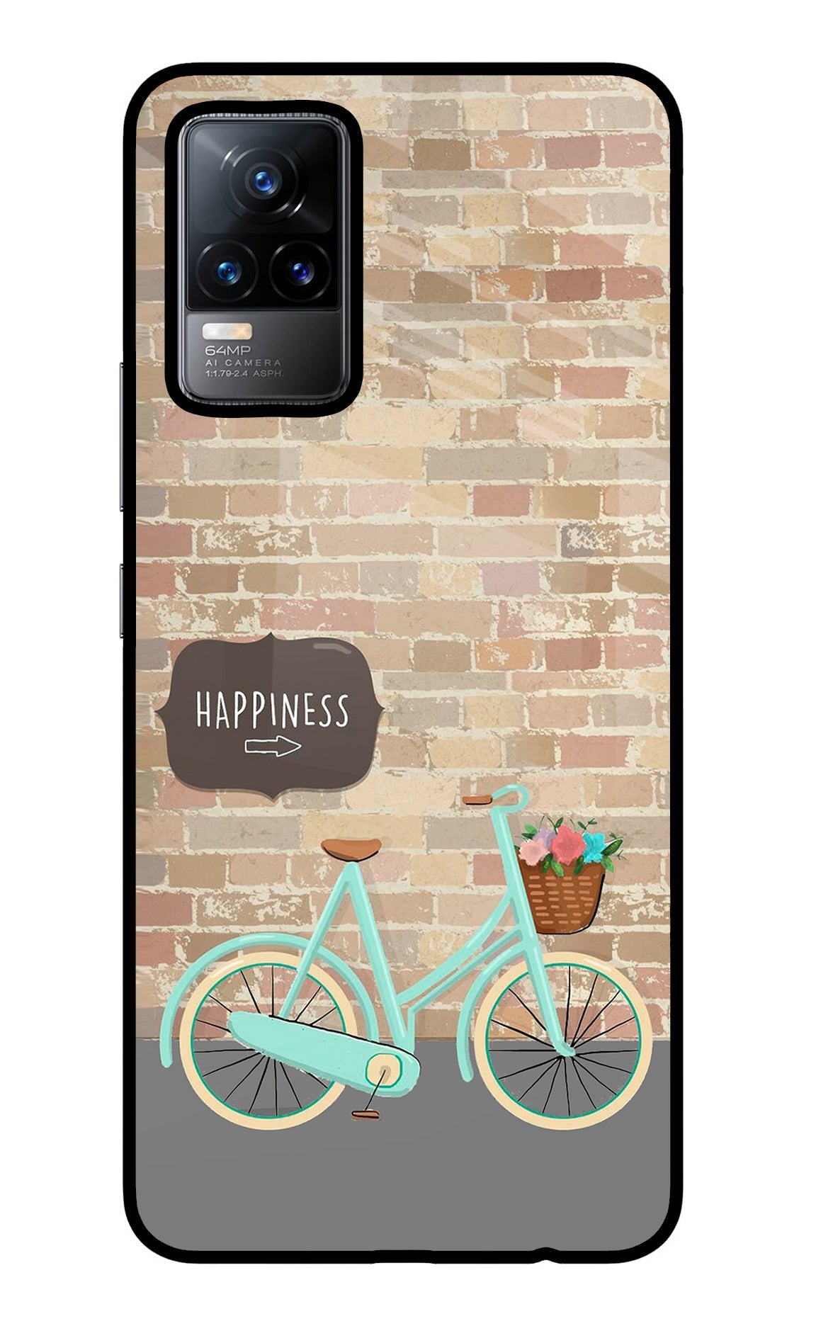 Happiness Artwork Vivo Y73/V21E 4G Glass Case