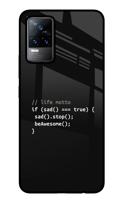 Life Motto Code Vivo Y73/V21E 4G Glass Case