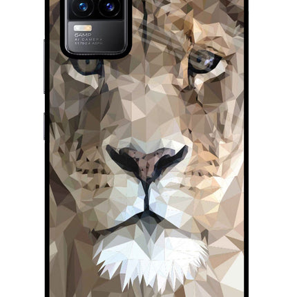 Lion Art Vivo Y73/V21E 4G Glass Case Back Cover by Casekaro