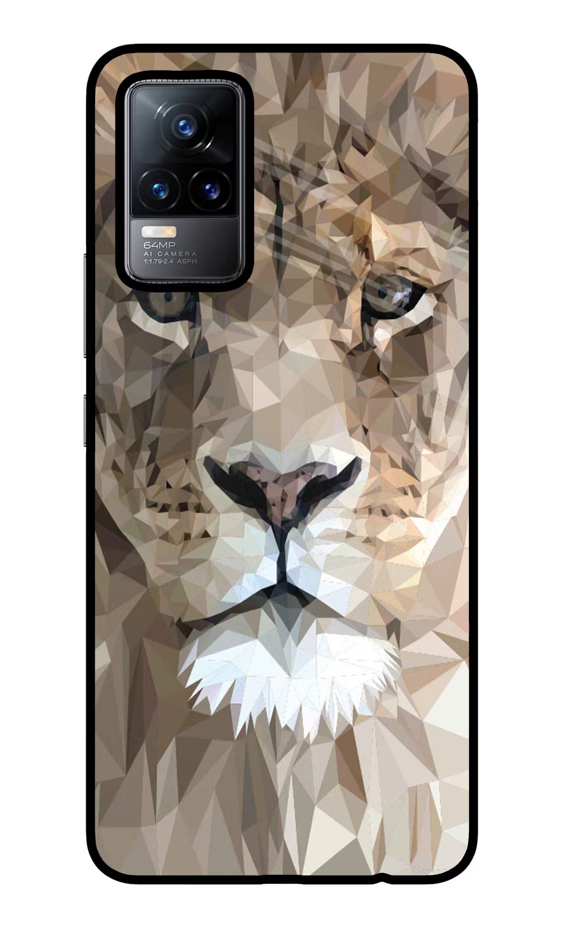 Lion Art Vivo Y73/V21E 4G Glass Case Back Cover by Casekaro