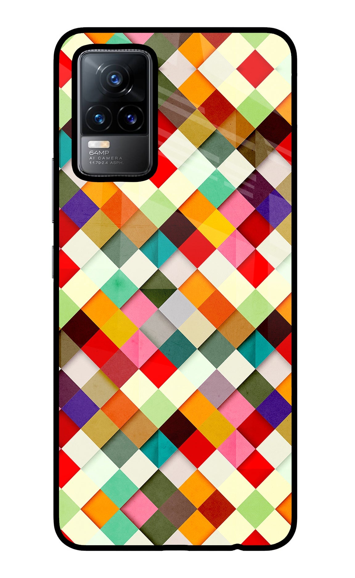 Geometric Abstract Colorful Vivo Y73/V21E 4G Glass Case