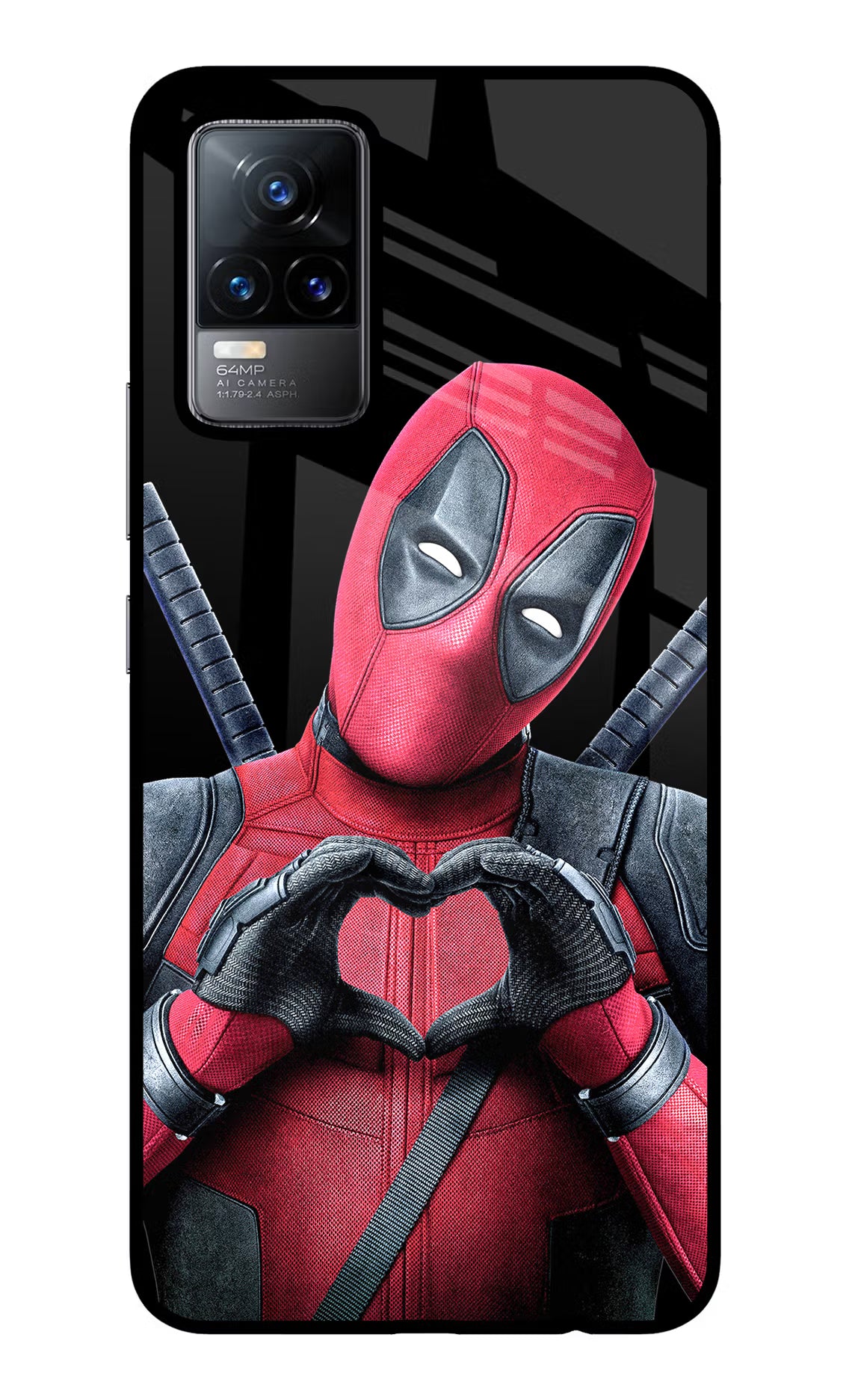 Deadpool Vivo Y73/V21E 4G Glass Case Back Cover by Casekaro