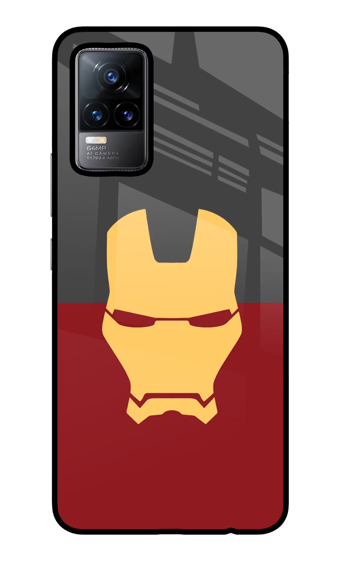 Ironman Vivo Y73/V21E 4G Glass Case Back Cover by Casekaro