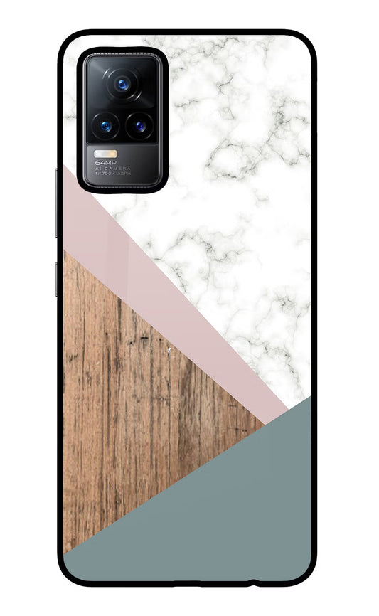 Marble wood Abstract Vivo Y73/V21E 4G Glass Case
