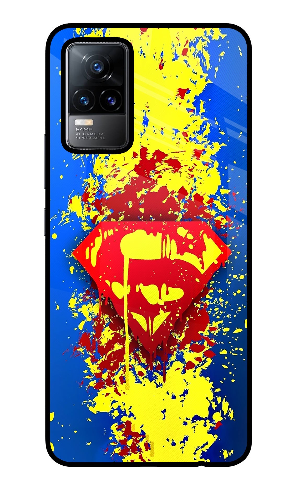 Superman logo Vivo Y73/V21E 4G Glass Case