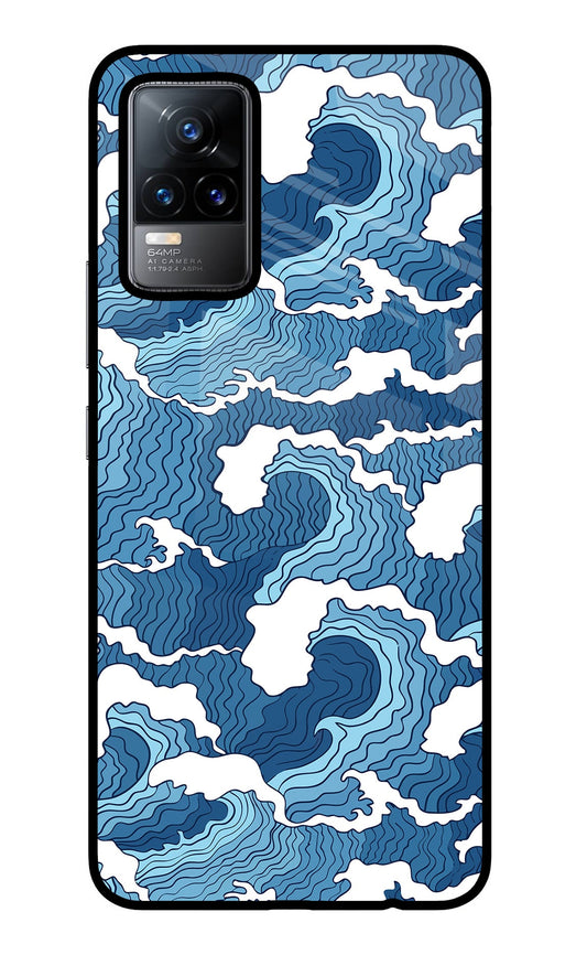 Blue Waves Vivo Y73/V21E 4G Glass Case