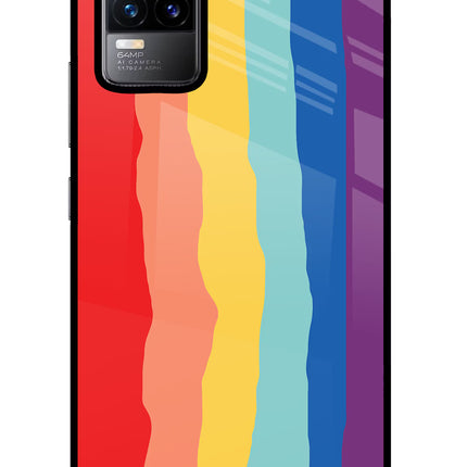 Rainbow Vivo Y73/V21E 4G Glass Case Back Cover by Casekaro