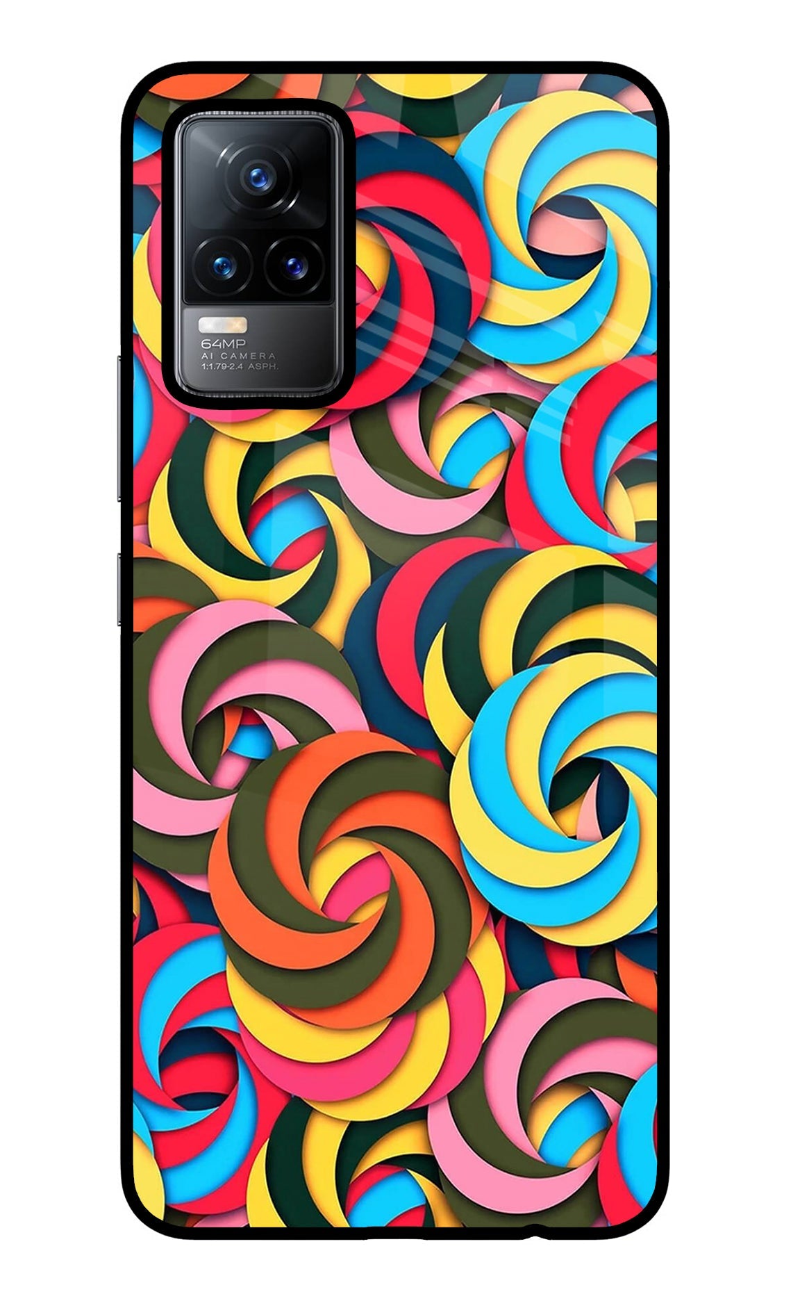 Spiral Pattern Vivo Y73/V21E 4G Back Cover