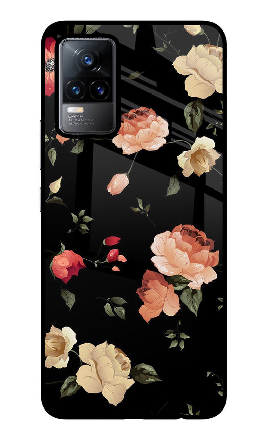 Flowers Vivo Y73/V21E 4G Glass Case