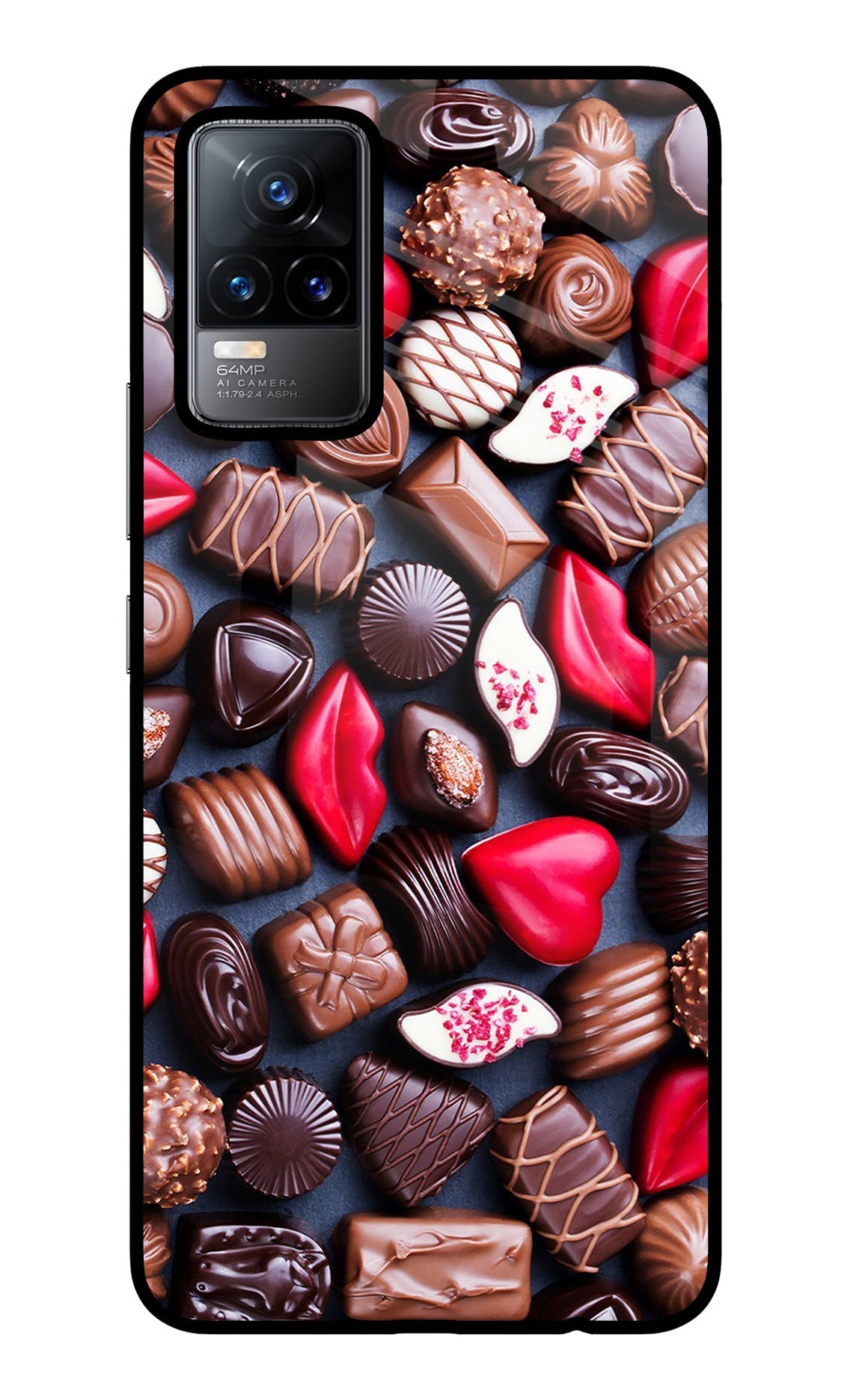 Chocolates Vivo Y73/V21E 4G Glass Case