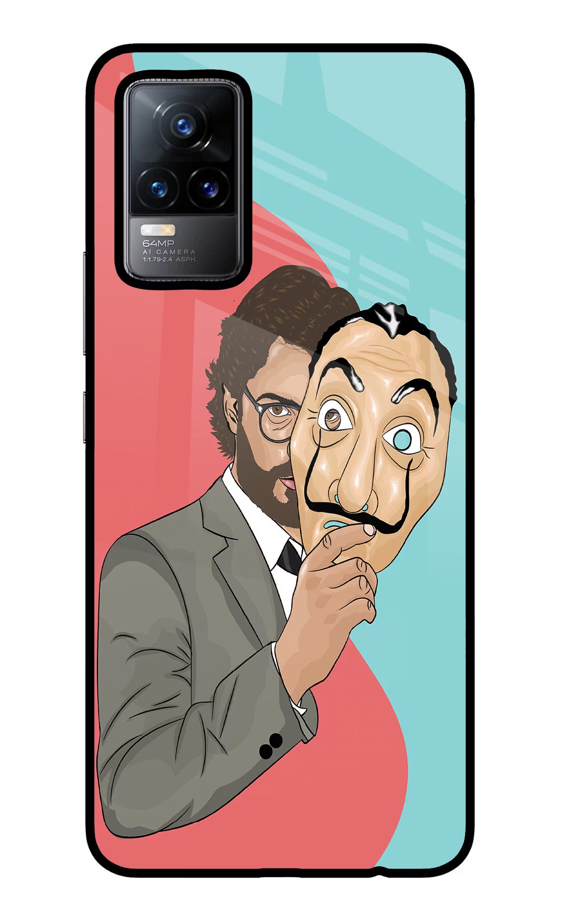 Professor Vivo Y73/V21E 4G Glass Case Back Cover by Casekaro