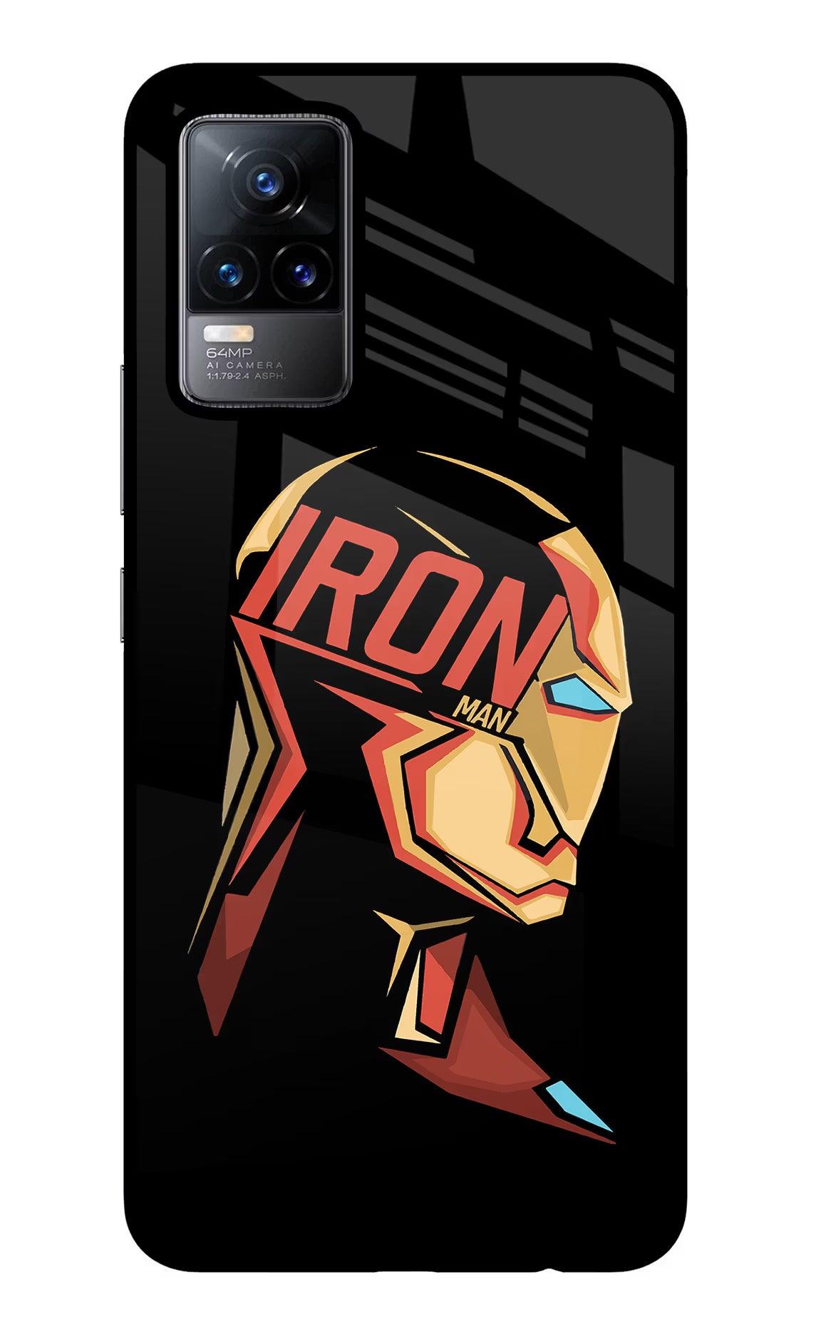 IronMan Vivo Y73/V21E 4G Glass Case Back Cover by Casekaro