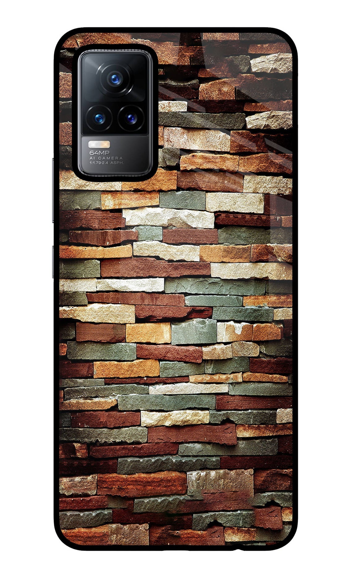 Bricks Pattern Vivo Y73/V21E 4G Back Cover