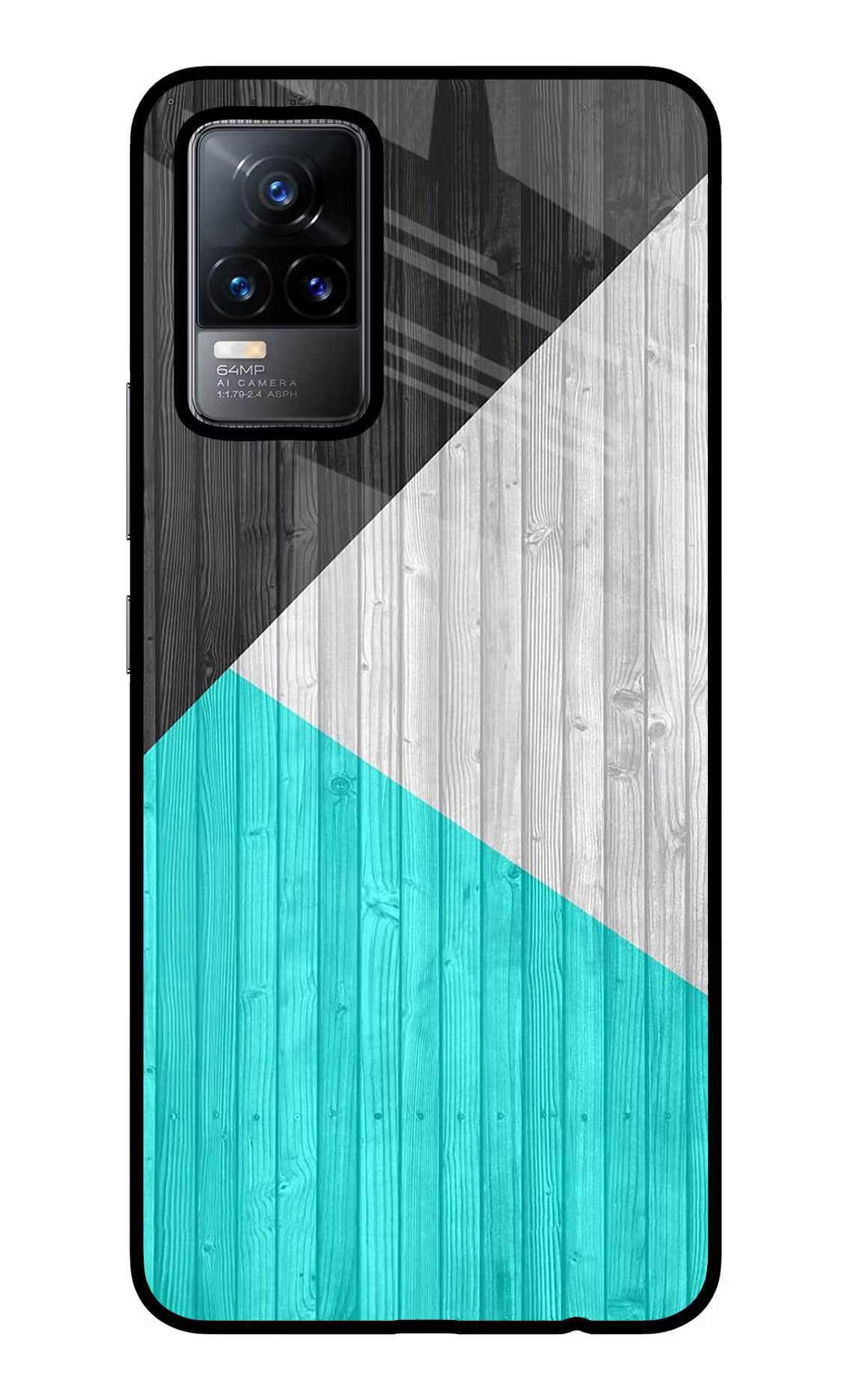Wooden Abstract Vivo Y73/V21E 4G Glass Case Back Cover by Casekaro