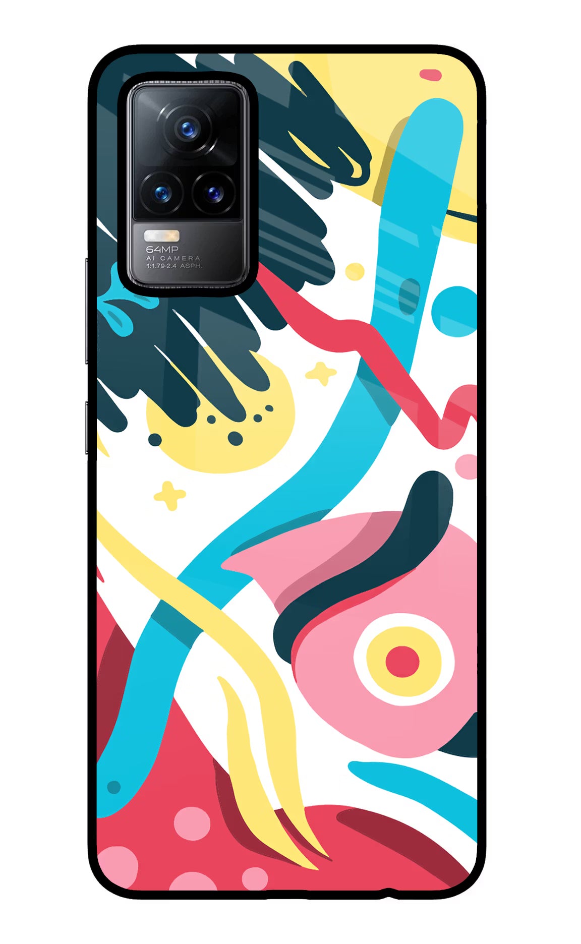 Trippy Vivo Y73/V21E 4G Glass Case Back Cover by Casekaro