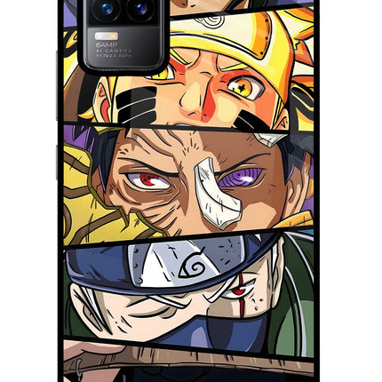 Naruto Character Vivo Y73/V21E 4G Glass Case Back Cover by Casekaro