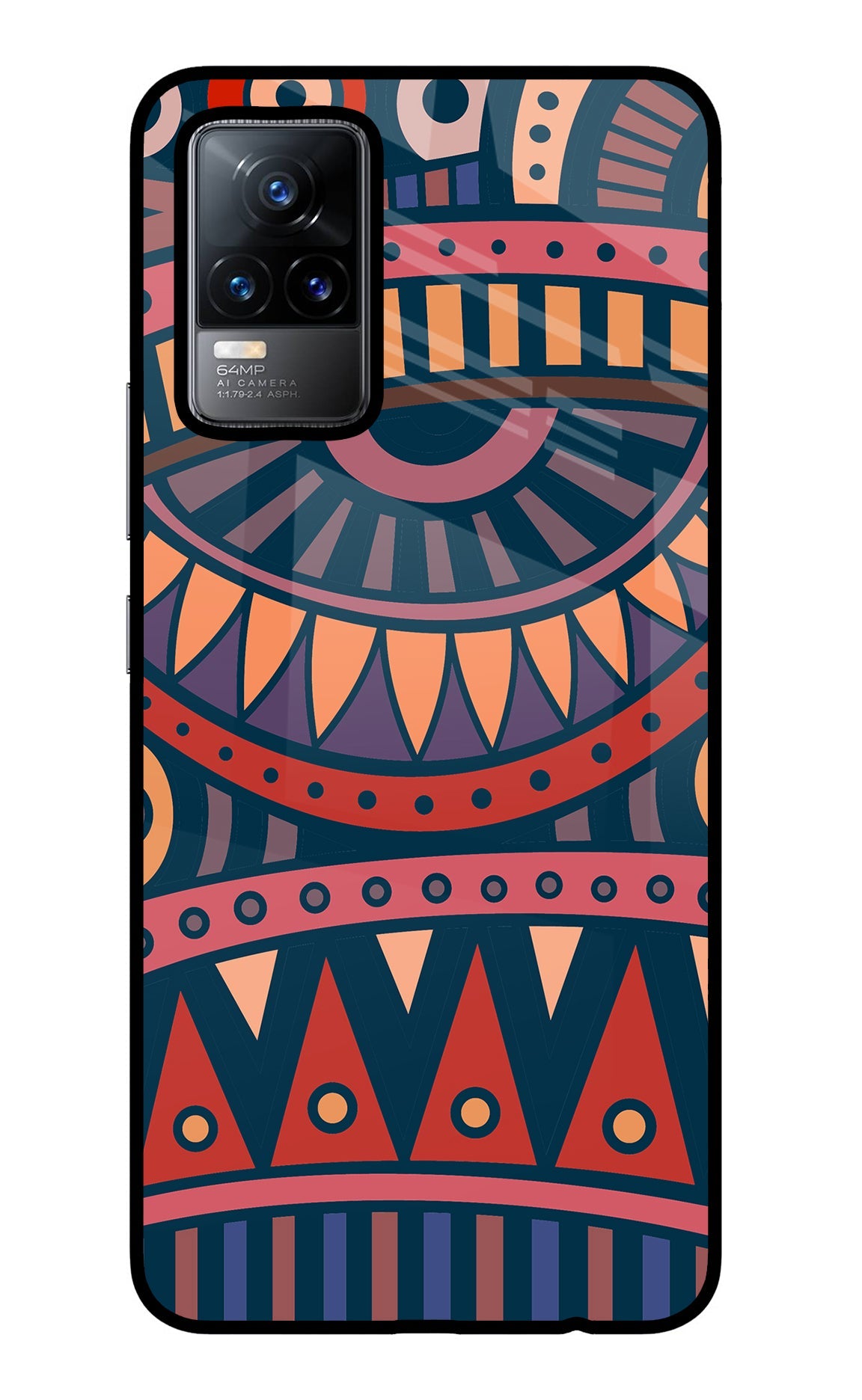 African Culture Design Vivo Y73/V21E 4G Glass Case