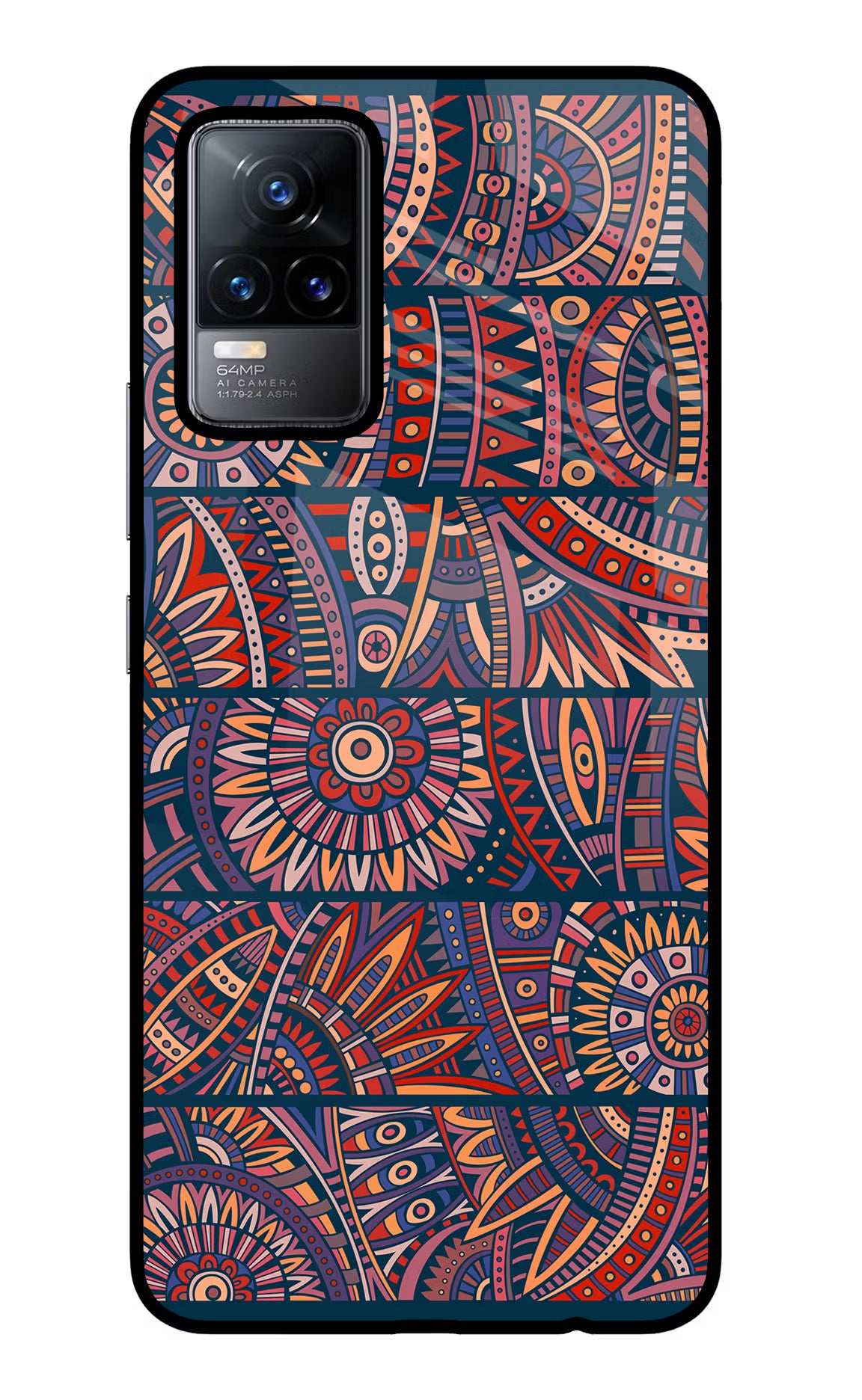 African Culture Design Vivo Y73/V21E 4G Glass Case Back Cover by Casekaro